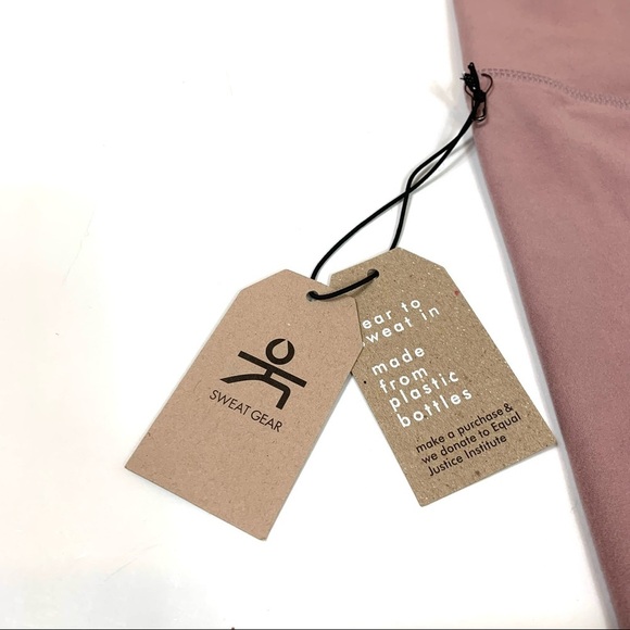 NWT Wolven x Sweat Yoga Plain Leggings in Dusty Mauve Size X-small - Picture 6 of 9